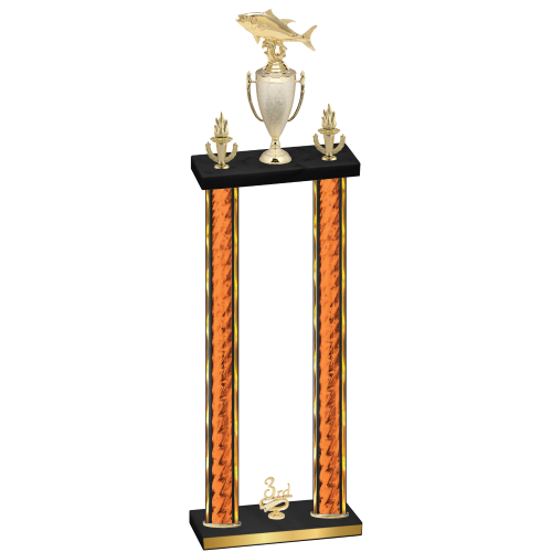 Double Orange Glacier Third Place Fishing Trophy