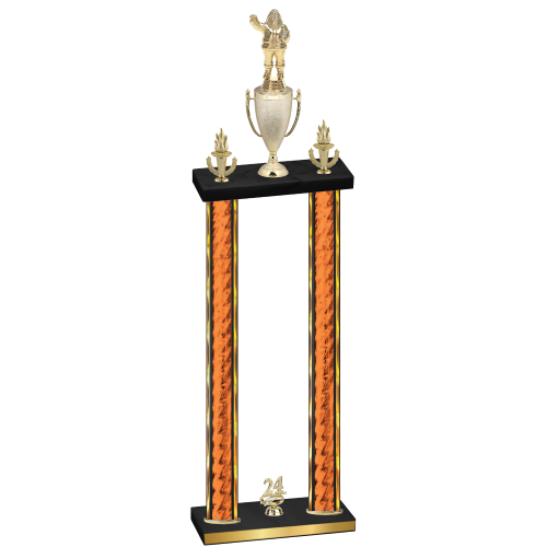Double Orange Glacier Year Holiday Trophy