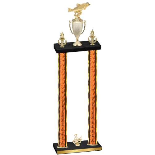 Double Orange Glacier Third Place Fishing Trophy