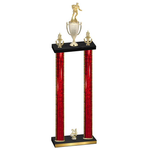 Double Red Glacier Year Rugby Trophy