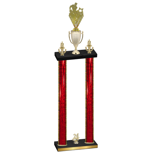 Double Red Glacier Year Rugby Trophy