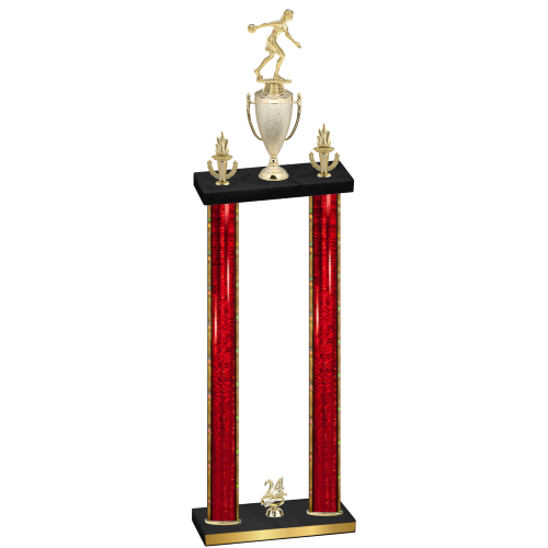 Double Red Glacier Year Bowling Trophy