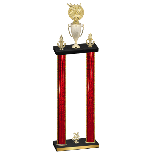 Double Red Glacier Year Bowling Trophy