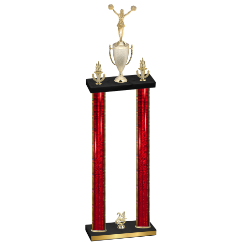 Double Red Glacier Year Cheerleading Trophy