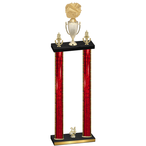 Double Red Glacier Year Cheerleading Trophy