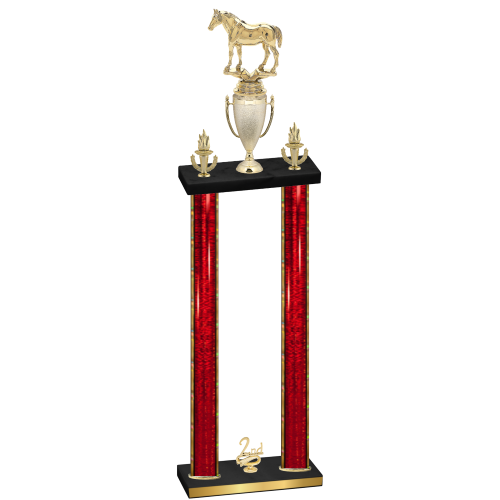 Double Red Glacier Second Place Horses Trophy
