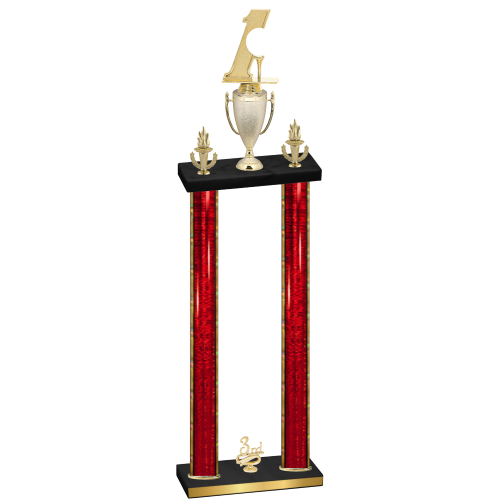 Double Red Glacier Third Place Golf Trophy