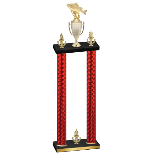 Double Red Carbon Fiber Victory Fishing Trophy