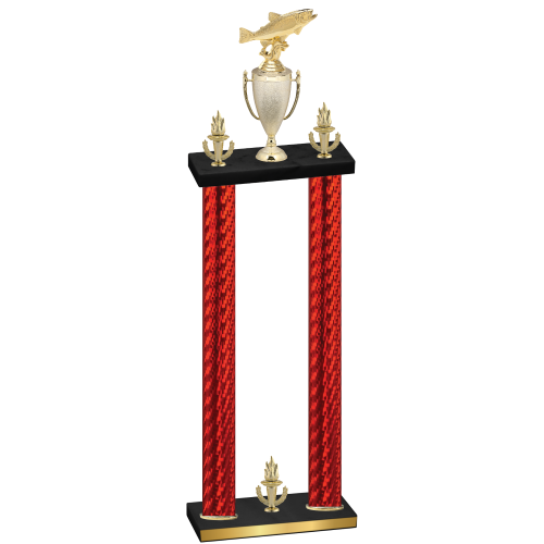 Double Red Carbon Fiber Victory Fishing Trophy