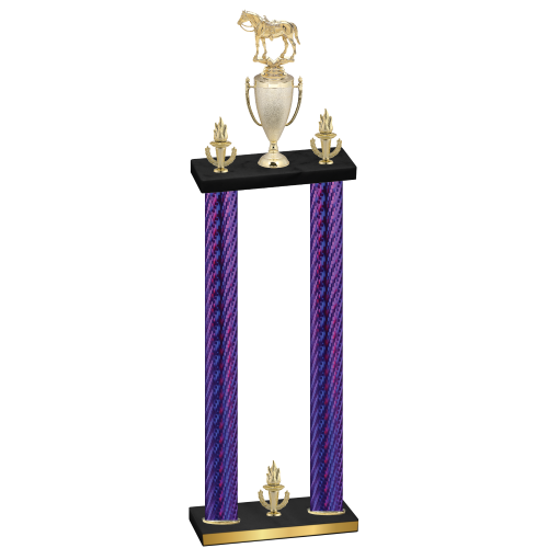 Double Purple Carbon Fiber Victory Horses Trophy