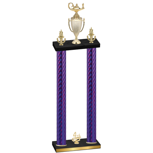 Double Purple Carbon Fiber Fourth Place Academics Trophy