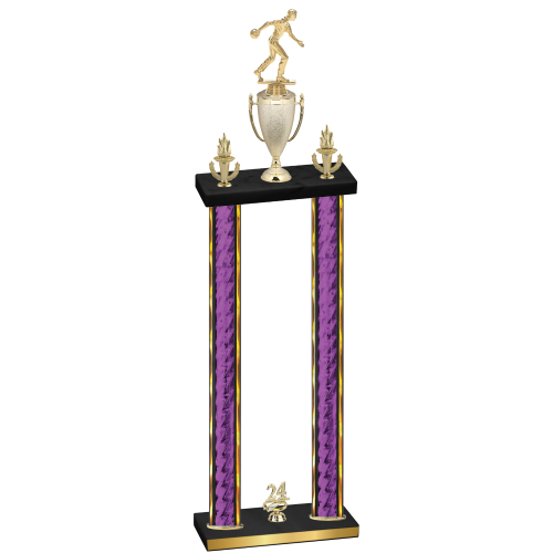 Double Purple Glacier Year Bowling Trophy