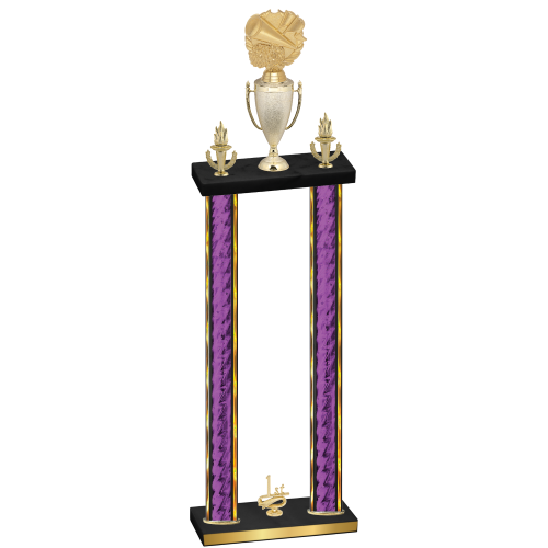 Double Purple Glacier First Place Cheerleading Trophy