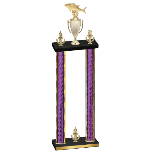 Double Purple Glacier Victory Fishing Trophy