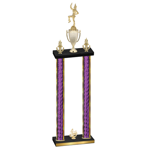 Double Purple Glacier Fourth Place Majorette Trophy
