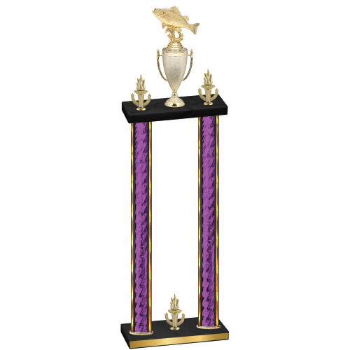 Double Purple Glacier Victory Fishing Trophy