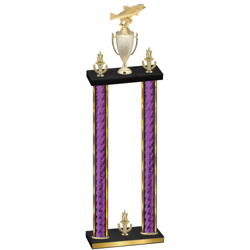 Double Purple Glacier Victory Fishing Trophy