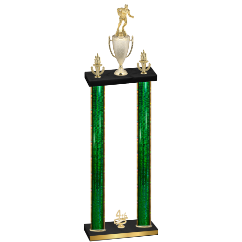 Double Green Glacier Fourth Place Rugby Trophy