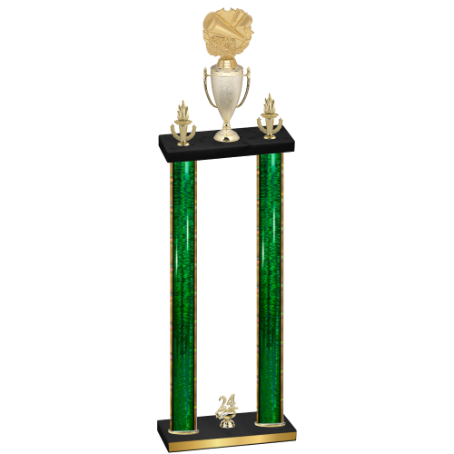 Double Green Glacier Year Cheerleading Trophy