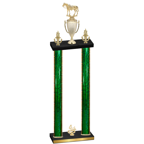 Double Green Glacier Fourth Place Horses Trophy