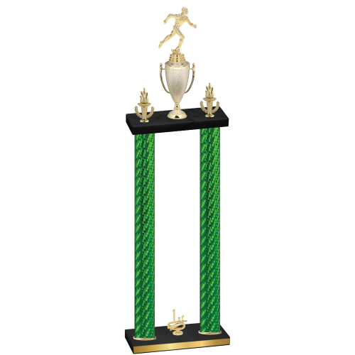Double Green Carbon Fiber First Place Running Trophy