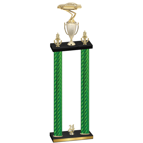 Double Green Carbon Fiber Year Cars Trophy