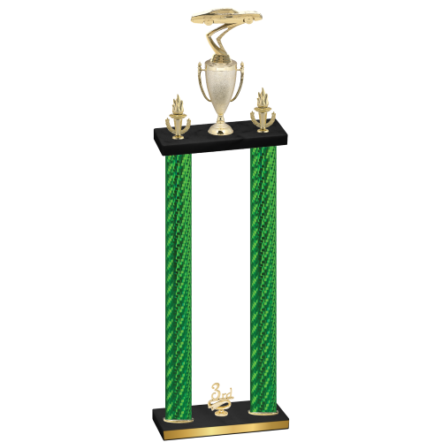 Double Green Carbon Fiber Third Place Cars Trophy
