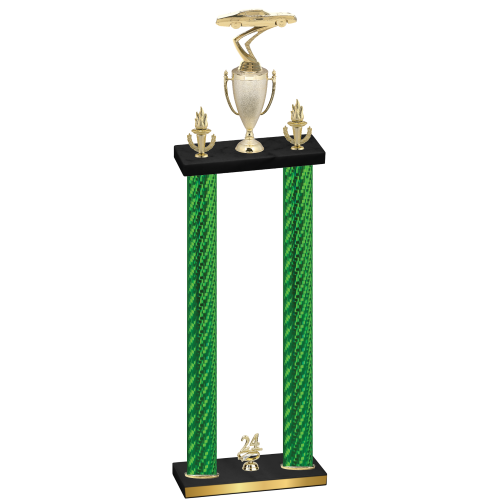Double Green Carbon Fiber Year Cars Trophy