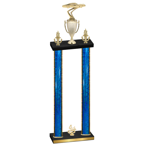 Double Blue Glacier Fourth Place Cars Trophy