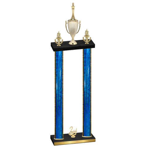 Double Blue Glacier Second Place Chess Trophy