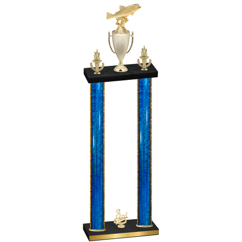 Double Blue Glacier Third Place Fishing Trophy
