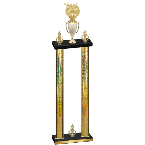 Double Gold Glacier Victory Bowling Trophy