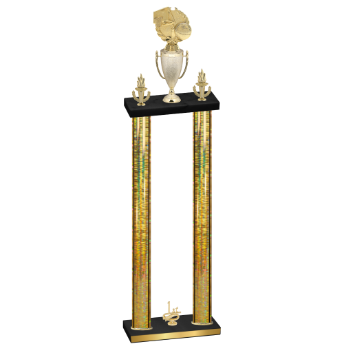 Double Gold Glacier First Place Basketball Trophy