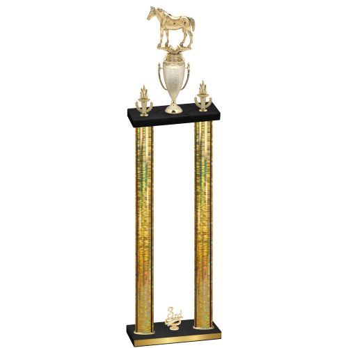 Double Gold Glacier Third Place Horses Trophy