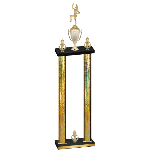 Double Gold Glacier Victory Majorette Trophy