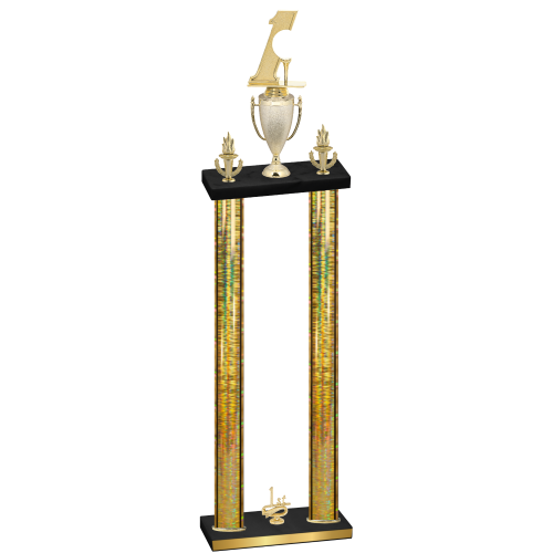 Double Gold Glacier First Place Golf Trophy