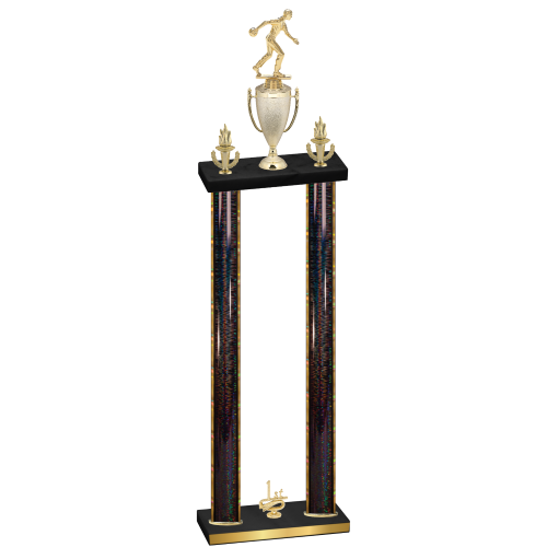 Double Black Glacier First Place Bowling Trophy