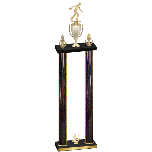 Double Black Glacier Fourth Place Bowling Trophy