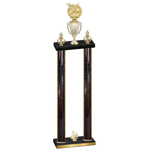 Double Black Glacier Fourth Place Bowling Trophy