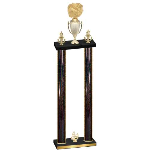 Double Black Glacier Fourth Place Cheerleading Trophy