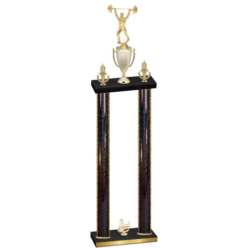 Double Black Glacier Third Place Weights Trophy