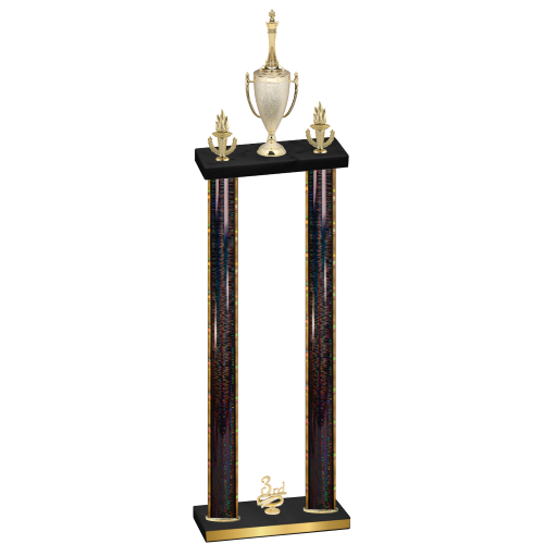 Double Black Glacier Third Place Chess Trophy