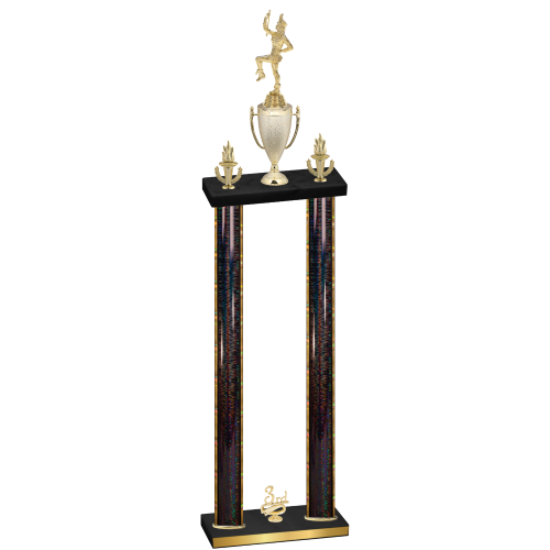Double Black Glacier Third Place Majorette Trophy