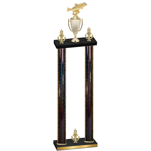 Double Black Glacier Victory Fishing Trophy