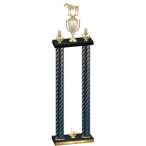 Double Black Carbon Fiber First Place Horses Trophy