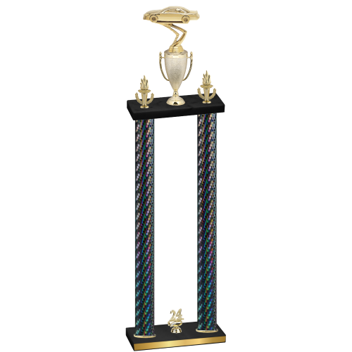 Double Black Carbon Fiber Year Cars Trophy