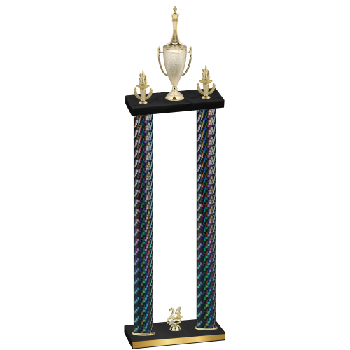 Double Black Carbon Fiber Year Chess Trophy