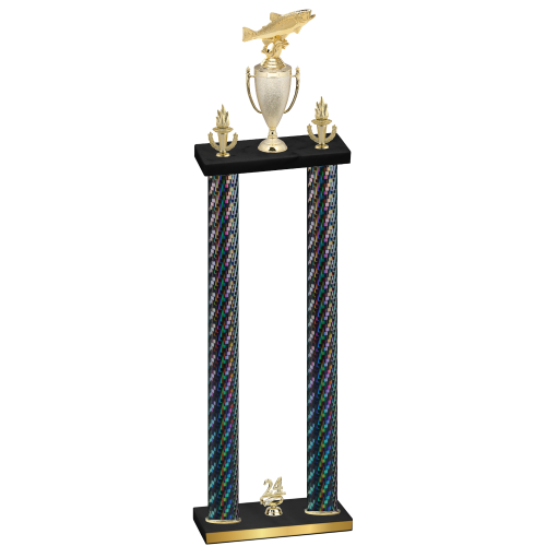 Double Black Carbon Fiber Year Fishing Trophy