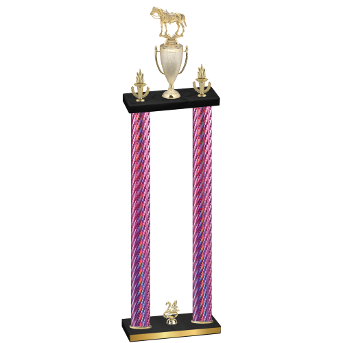 Double Pink Carbon Fiber Year Horses Trophy