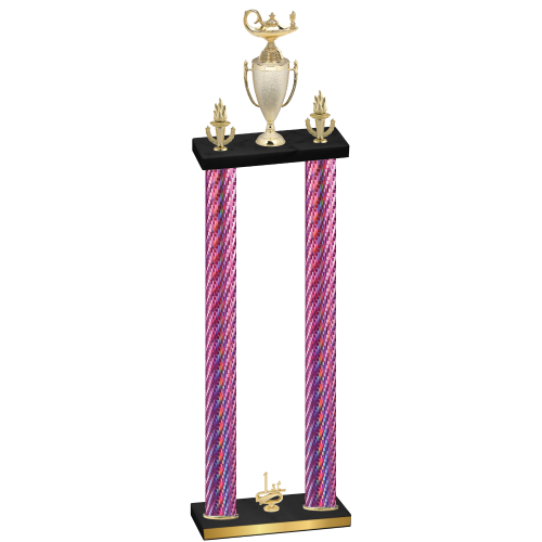 Double Pink Carbon Fiber First Place Academics Trophy